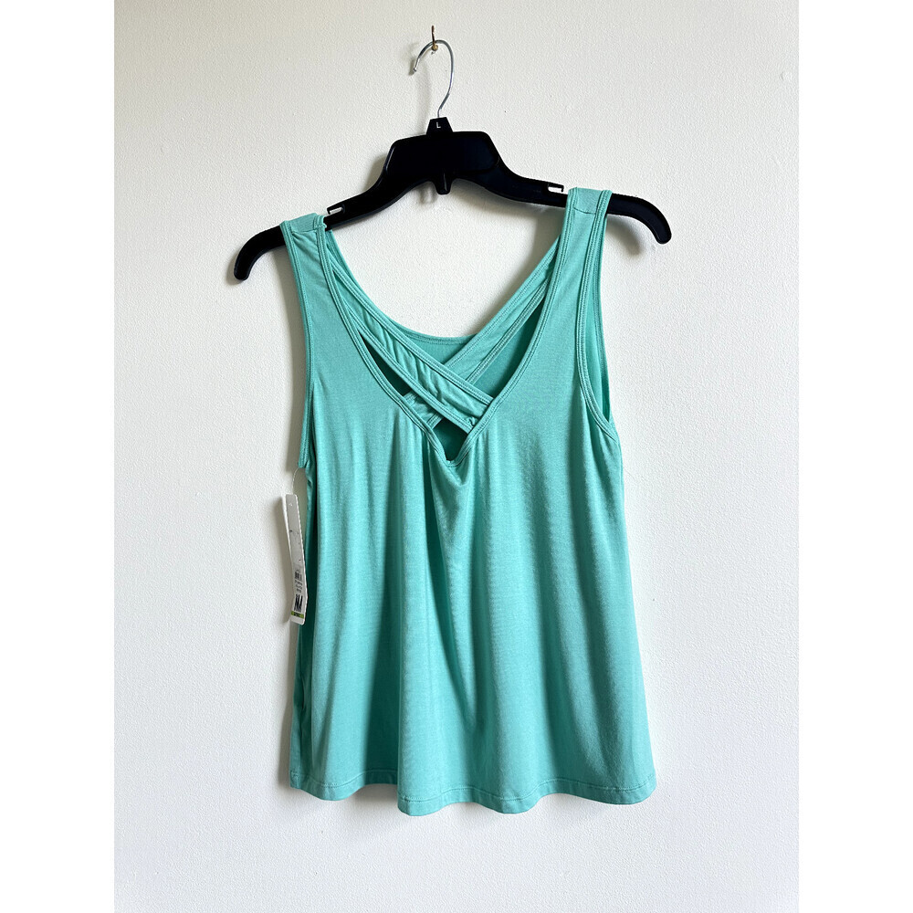 Nicole Miller Sport $58USDWomen's Teal Cross Back Stretch Activewear Tank Sz L - Picture 6 of 7
